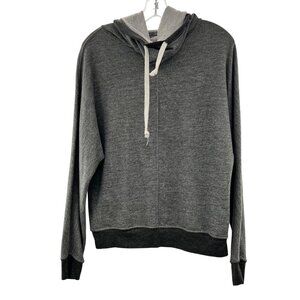 1776 Women's Cowl Neck Pullover Hoodie Gray/White Size Medium